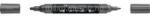 Faber-Castell Akril marker kétvégű MULTIMARK 297 Faber-Castell metál acélszürke (FC185997) (FC185997)