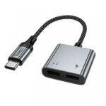 hoco. USB-C - USB-C / USB-C audio adapter Hoco UPA34A, szürke