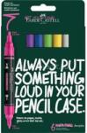 Faber-Castell Akril marker készlet, kétvégű MULTIMARK vibráló szín Faber-Castell fehér, fukszia, levélzöld, kék, sárga, levendula 6klf. szín (FC186009) (FC186009)