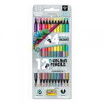 Ars Una 12/24 neon-metál bicolor, háromszögletű színes ceruzakészlet, hegyezővel (5993120024429) (5993120024429)
