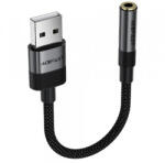 ACEFAST J13 audio adapter, USB-A - 3, 5 mm, fekete