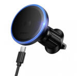BOROFONE BH224 vezeték nélküli autós töltő, Flash, 15W, 1.67A, fekete