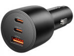 ORICO PowerLink autós töltő, 165W, 5A, 1 x USB-A - 2 x USB-C, fekete
