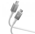 Spigen USB-C - USB-C kábel Spigen EB10020CC, 100W, 5A, 2m, fehér ACA08775