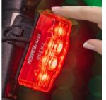 RAVEMEN TR250 USB-ről tölthető LED-es hátsó lámpa, féklámpa funkcióval, 250 lumen, fekete