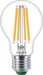Philips LED Classic Ultra Efficient E27 izzó (60W egyenértékű), meleg fehér fény, A energiaosztály, átlátszó, hosszú élettartam