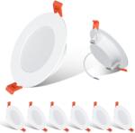 ChangM LED Beépíthető Spotlámpa Ultra Lapos 8W 68-80mm 230V IP44 Melegfehér 2700K Nappali Konyha Fürdőszoba 6 db-os Szett