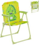 Relaxdays Gyerek Kempingszék Összecsukható Monster Mintával, 51, 5x36x37, 5 cm, Piknik Szék, Szabadtéri Összecsukható Szék, Színes