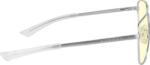 GUNNAR Mustang Chrome szemüveg irodai és gaming használatra, Amber BLF 65 lencsék, 0, 2 dioptria, kékfény-védelem, ezüstfehér keret