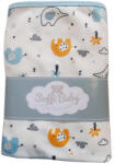 Soffi Baby Baby takaró pamut dupla elefántok zöld 80x100cm - babamarket