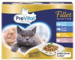 PreVital csirke-pulyka-pisztráng-tonhal tasakos macskáknak 12 x 85 g