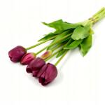  Gumírozott szilikon tulipánok élőnek tűnő művirág csokor (DM25-811)