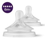 Philips Tetine din silicon Natural Response 3.0, debit 5, 6+ luni, 2 buc. , SCY965/02, 00A. 0594.001