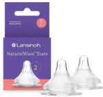 Lansinoh Suzetă fiziologică din silicon Fast Flow Natural Wave 6 luni+ 2 buc. 75920