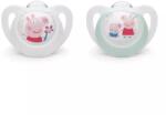 Nuk Suzetă din silicon 0-6 luni, 2 buc. Peppa Pig 10175333