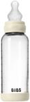 BIBS Biberon din sticlă pentru bebeluși 240 ml (silicon) Ivory