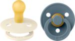BIBS Colour Suzetă din cauciuc 2 buc. (0-6 luni) Ivory/Petrol 110367