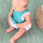 Minikoioi Bavețică din silicon cu buzunar Flexi Bib River Green 101020008 Bavata