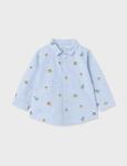 Mayoral Cămașă cu imprimeu din bumbac Better Cotton albastră 13-02176-052
