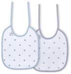 Interbaby Bavețică pentru bebeluși Fabric 2 buc. Gri/Albastru Bavata