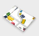 Rainy Scutec din catifea pentru bebeluși 120 x 120 cm. Trenuleț colorat