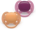 Philips Suzete ortodontice Ultra Soft + cutie de sterilizare (18+ luni) violet/portocaliu, 2 buc. 00A. 0669.001