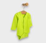 Rainy Body pentru bebeluși cu închidere în față, mâneci lungi 48 - 62 cm, verde