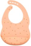 Nattou Salopetă din silicon Bib Powder Peach and Stars Bavata