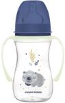 Canpol babies Biberon anti-colici cu gât larg și mânere luminoase PP EasyStart 240 ml Sleepy Koala albastru 35/237