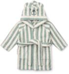 Liewood Halat de baie pentru bebeluși Lily Bathrobe Peppermint/Creme De La Creme