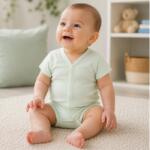 Rainy Body pentru bebeluși cu mâneci scurte 48 - 68 cm. Măr