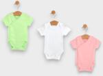 Rainy Set de body-uri 3 piese cu mânecă scurtă 56 - 80 cm kiwi/alb/roz