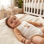 Rainy Body pentru bebeluși cu mâneci lungi 48-80 cm. Ursuleț cu fundiță