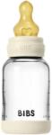 BIBS Biberon din sticlă pentru bebeluși 120 ml. (cauciuc) Ivory