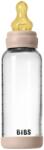 BIBS Biberon din sticlă pentru bebeluși 240 ml. (cauciuc) Blush