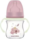 Canpol babies Biberon anti-colici cu gât larg și mânere luminoase PP EasyStart 120 ml Sleepy Koala roz 35/236
