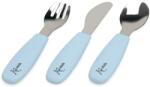 KioKids Set de tacâmuri pentru bebeluși Blue 05716-7 Set pentru masa bebelusi