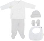 bimbidreams Set de bumbac pentru bebeluși, 5 piese, Love Grey