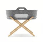 Snüz Coș de dormit pentru bebeluși SnuzBaskit Dark Grey Moses Basket & Natural Beech