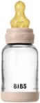 BIBS Biberon din sticlă pentru bebeluși 120 ml (cauciuc) Blush