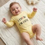 Rainy Body pentru bebeluși cu mâneci lungi 48-86 cm. I'm cute