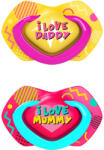 Canpol Suzetă din silicon pentru bebeluși Neon Love (6-18 luni) roz, 2 buc. 22/653_pin