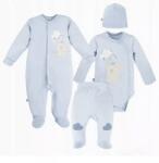 Eevi Set pentru bebeluși 4 piese Mellow Elefant albastru 56 cm