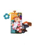 KikkaBoo Carte educativă din material textil cu perie de mâncărime Wild Animals 31201010264