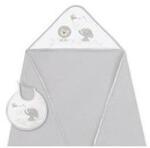 Interbaby Set prosop pentru bebeluși cu bavetă 100x100 cm. Cachirulo Grey