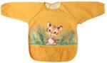 KioKids Bavețică pentru bebeluși - salopetă impermeabilă cu mâneci Tigru Mustard Bavata