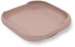 Interbaby Farfurie din silicon cu vid Dark Pink 005-66 Set pentru masa bebelusi