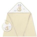 Interbaby Set prosop pentru bebeluși cu bavetă 100x100 cm. Osito Luna Beige