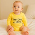 Rainy Body pentru bebeluși cu mâneci lungi 48-86 cm. Ediție limitată lămâie