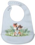 KioKids Bavețică din silicon pentru bebeluși cu buzunar Cățeluș 06653-4 Bavata
